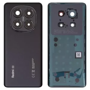 Задня панель корпуса для Xiaomi Redmi Note 14 Pro 5G, чорна, із склом камери, midnight black