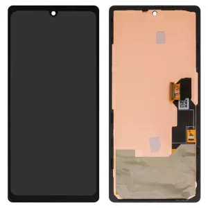 Дисплей для Google Pixel 6a, чорний, з рамкою, High Copy, з широким обідком, (OLED) GX7AS, GB62Z, G1AZG
