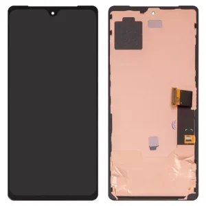 Дисплей для Google Pixel 7, чорний, з рамкою, High Copy, з широким обідком, (OLED) GVU6C, GQML3
