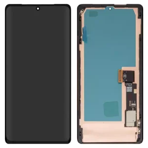 Дисплей для Google Pixel 7 Pro, чорний, з рамкою, High Copy, з широким обідком, (OLED)