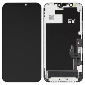 Дисплей для iPhone 12, iPhone 12 Pro, чорний, з рамкою, High Copy, (OLED), GX OEM hard