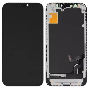 Дисплей для iPhone 12 mini, чорний, з рамкою, Copy, tianma (TFT)