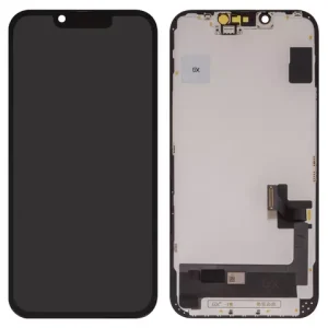 Дисплей для iPhone 14, чорний, з рамкою, High Copy, (OLED), GX OEM hard