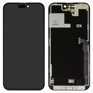 Дисплей для iPhone 14 Pro Max, чорний, з рамкою, High Copy, без мікросхеми, (OLED), GX OEM hard