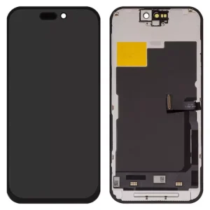 Дисплей для iPhone 15 Pro, чорний, з рамкою, Copy, (TFT), ZY, LTPS HD+