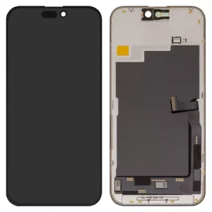 Дисплей для iPhone 15 Pro Max, чорний, з рамкою, High Copy, (OLED), YK OEM hard