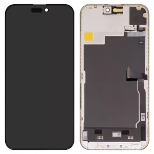 Дисплей для iPhone 15 Pro Max, чорний, з рамкою, без помилки, (Box), (OLED), GXQC soft, 120Hz