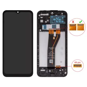 Дисплей для Samsung A146B Galaxy A14 5G, чорний, з рамкою, High Copy, 48 pin, SM-A146B A14 5G V04
