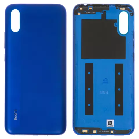Задня панель корпуса для Xiaomi Redmi 9A, Redmi 9AT, синя, з боковою кнопкою, M2006C3LG, M2006C3LI, M2006C3LC