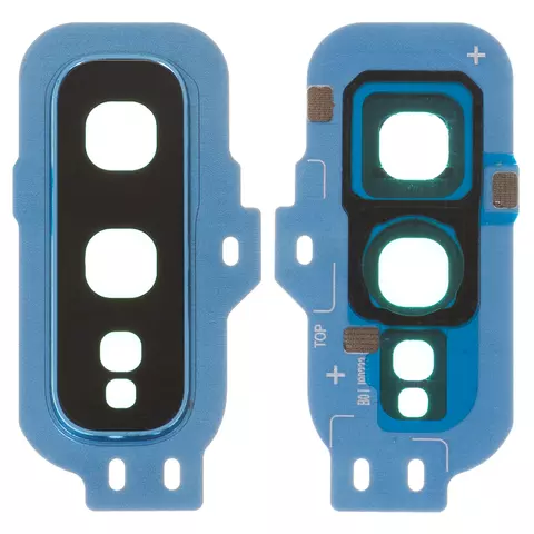 Скло камери для Samsung G970 Galaxy S10e, синє, з рамкою, prism blue