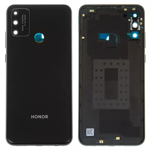 Задня панель корпуса для Huawei Honor Play 9A, чорна, із склом камери, dark night Black, MOA-AL00/MOA-TL00/MED-AL20/MOA-AL20