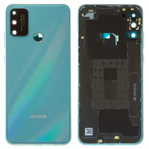 Задня панель корпуса для Huawei Honor Play 9A, блакитна, із склом камери, blue water Emerald, MOA-AL00/MOA-TL00/MED-AL20/MOA-AL20