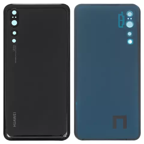 Задня панель корпуса для Huawei P20 Pro, чорна, із склом камери