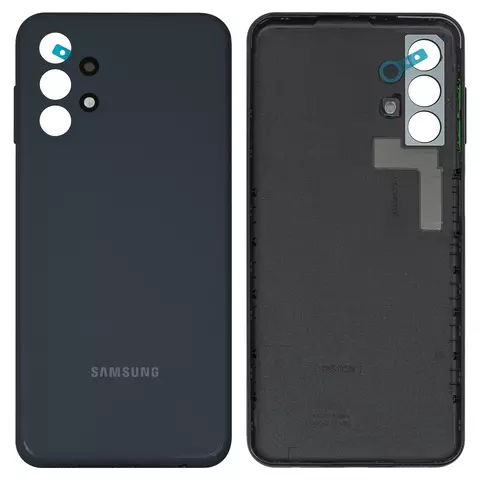 Задня панель корпуса для Samsung A135 Galaxy A13, чорна, з боковою кнопкою