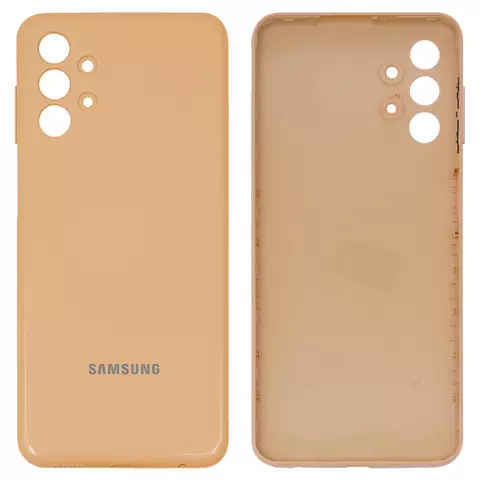 Задня панель корпуса для Samsung A135 Galaxy A13, персикова, з боковою кнопкою