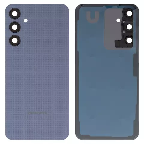 Задня панель корпуса для Samsung A256 Galaxy A25, блакитна, із склом камери, optimistic blue