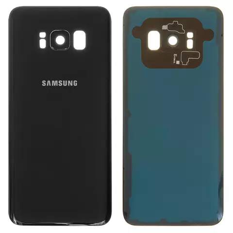 Задня панель корпуса для Samsung G950F Galaxy S8, G950FD Galaxy S8, чорна, повна, із склом камери, Original (PRC),