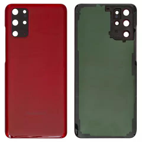 Задня панель корпуса для Samsung G985 Galaxy S20 Plus, G986 Galaxy S20 Plus 5G, червона, із склом камери,