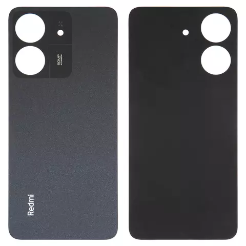 Задня панель корпуса для Xiaomi Redmi 13C, чорна, midnight black