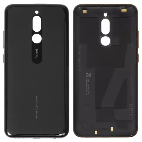 Задня панель корпуса для Xiaomi Redmi 8, чорна, з боковою кнопкою, M1908C3IC, MZB8255IN, M1908C3IG, M1908C3IH