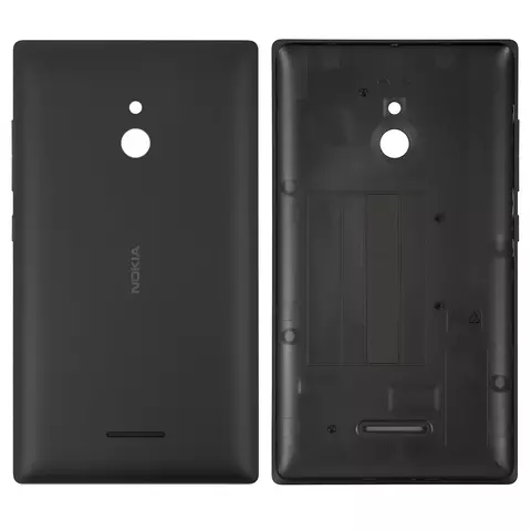 Задня панель корпуса для Nokia XL Dual Sim, чорна, з боковою кнопкою