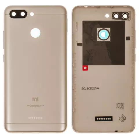 Задня панель корпуса для Xiaomi Redmi 6, золотиста, на 1 SIM-карту