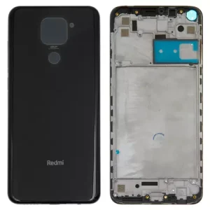 Корпус для Xiaomi Redmi Note 9, сірий, з боковими кнопками, midnight grey