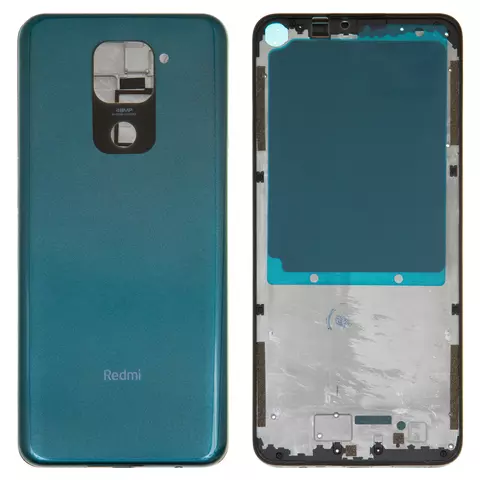 Корпус для Xiaomi Redmi Note 9, зелений, з боковими кнопками, forest green