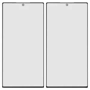 Скло корпуса для Samsung S908B Galaxy S22 Ultra 5G, з ОСА-плівкою, чорне