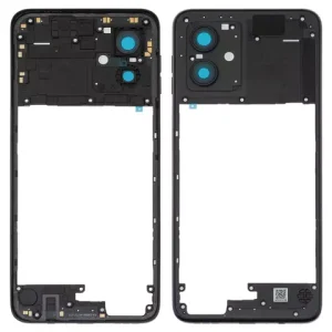 Середня частина корпусу для Motorola Moto G54, синя, із склом камери