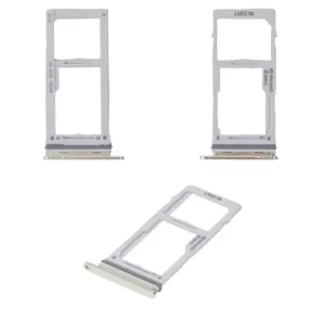 Тримач SIM-карти для Samsung G973 Galaxy S10, G975 Galaxy S10 Plus, жовтий, c тримачем MMC, dual SIM
