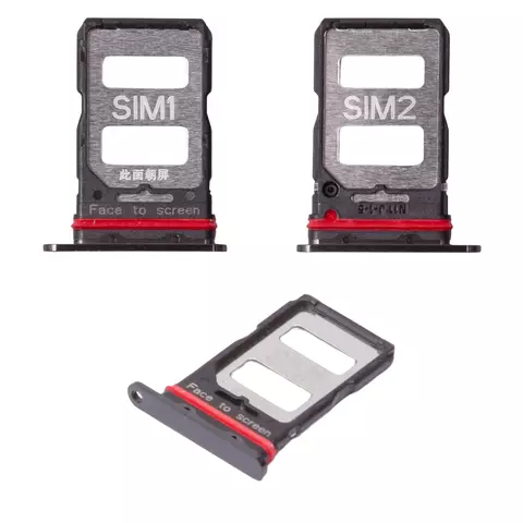 Тримач SIM-карти для Xiaomi Poco F6 Pro, чорний, black