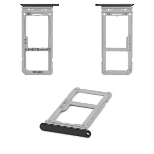 Тримач SIM-карти для Samsung G950FD Galaxy S8, G955FD Galaxy S8 Plus, чорний, midnight Black, dual SIM
