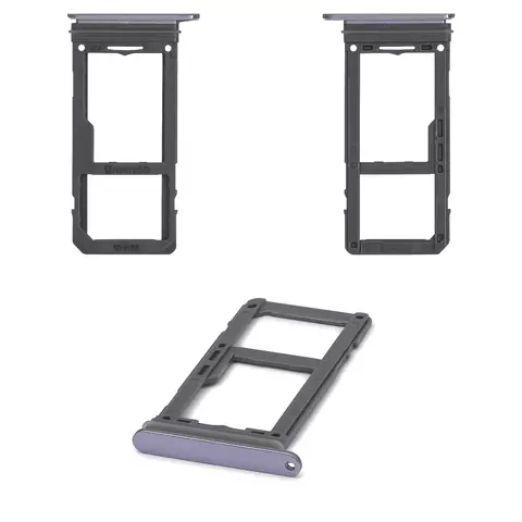 Тримач SIM-карти для Samsung G950F Galaxy S8, G955F Galaxy S8 Plus, сірий, c тримачем MMC, orchid Gray, single