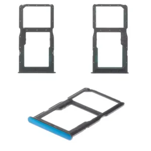 Тримач SIM-карти для Huawei P30 Lite, синій, c тримачем MMC